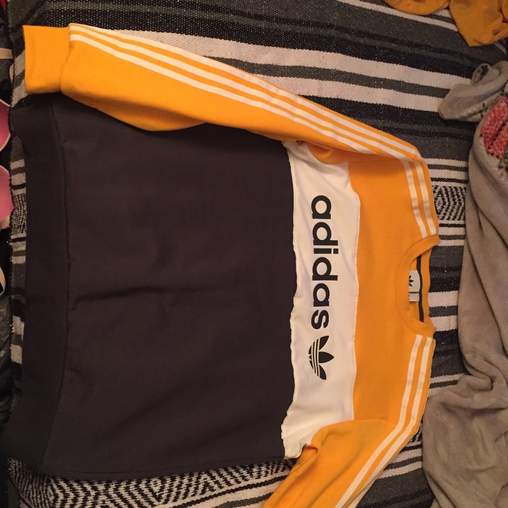 Adidas Yellow/white/grey sweatshirt